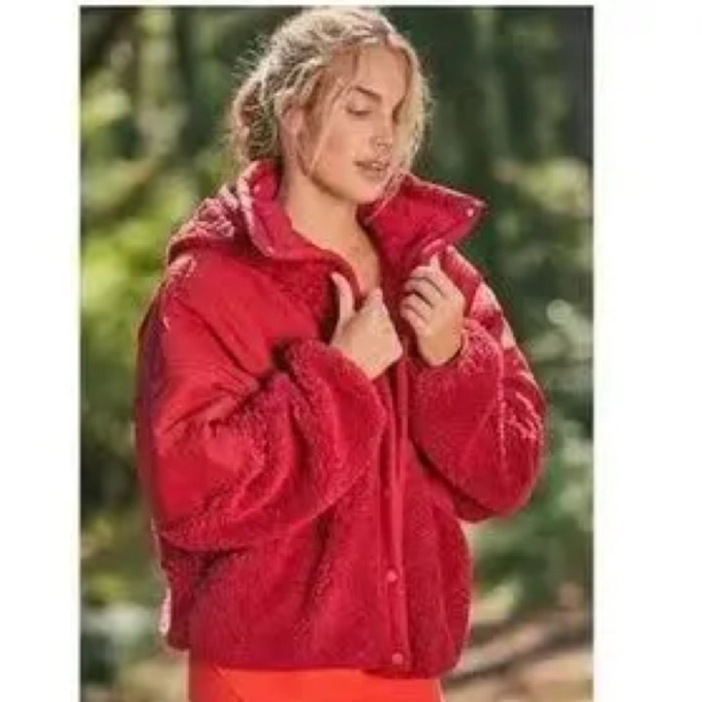 Free People Adventure Awaits Fleece Sherpa Hooded Jacket - Picture 2 of 12